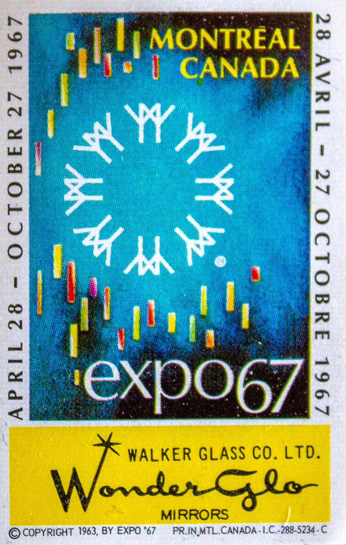 Wonder Glo mirror stamp for Expo 67