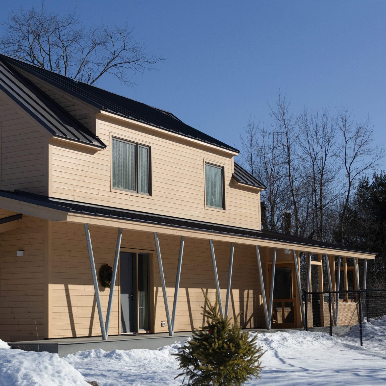 Lovitch house in Durham Maine with bird safe windows